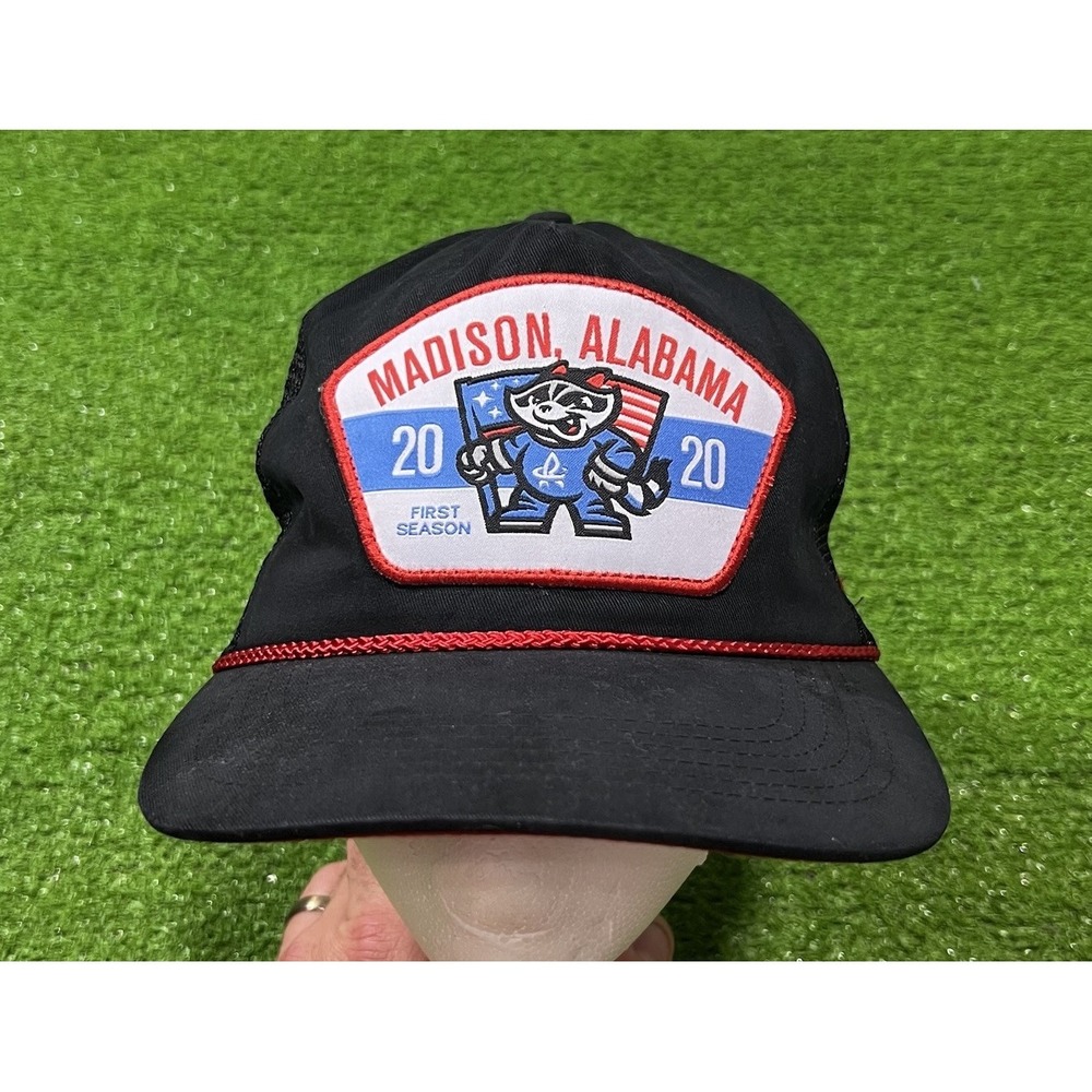 MiLB Trucker Hat Rocketβ City Trash Pandas Inaugural Season Patch SnapBack NWOT